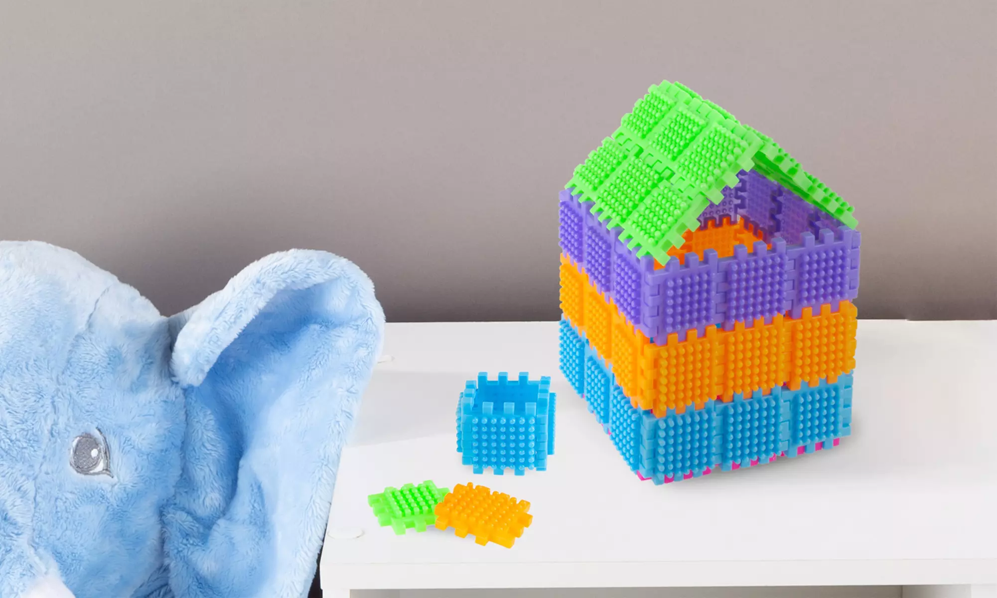 Hey! Play! Brush Shape Building Block Set (182-Piece) - Primary Image