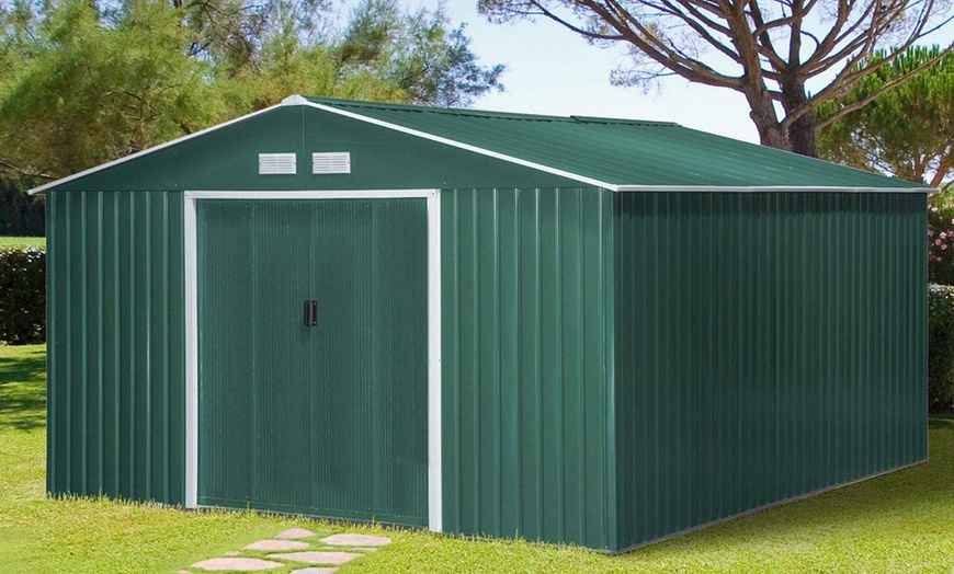 Image 1: Outsunny Durable and Easy Assembly Storage Shed
