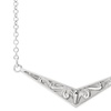Image 2: Paris Jewelry Sculptural V-Design White Gold Plated Necklace