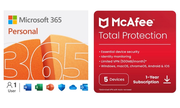 Up To 62% Off Microsoft 365 Personal & McAfee Total Protection - for up to  5 Devices | Groupon