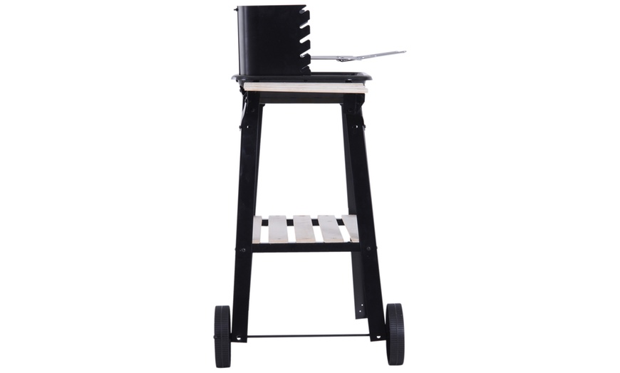 Image 6: Outsunny Trolley Barbecue Grill