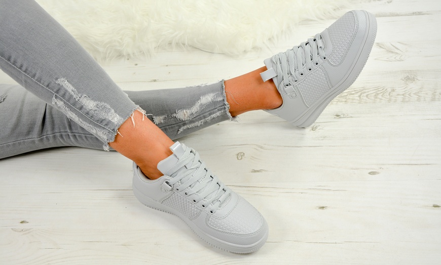 Image 2: Women's Lace-Up Sneakers