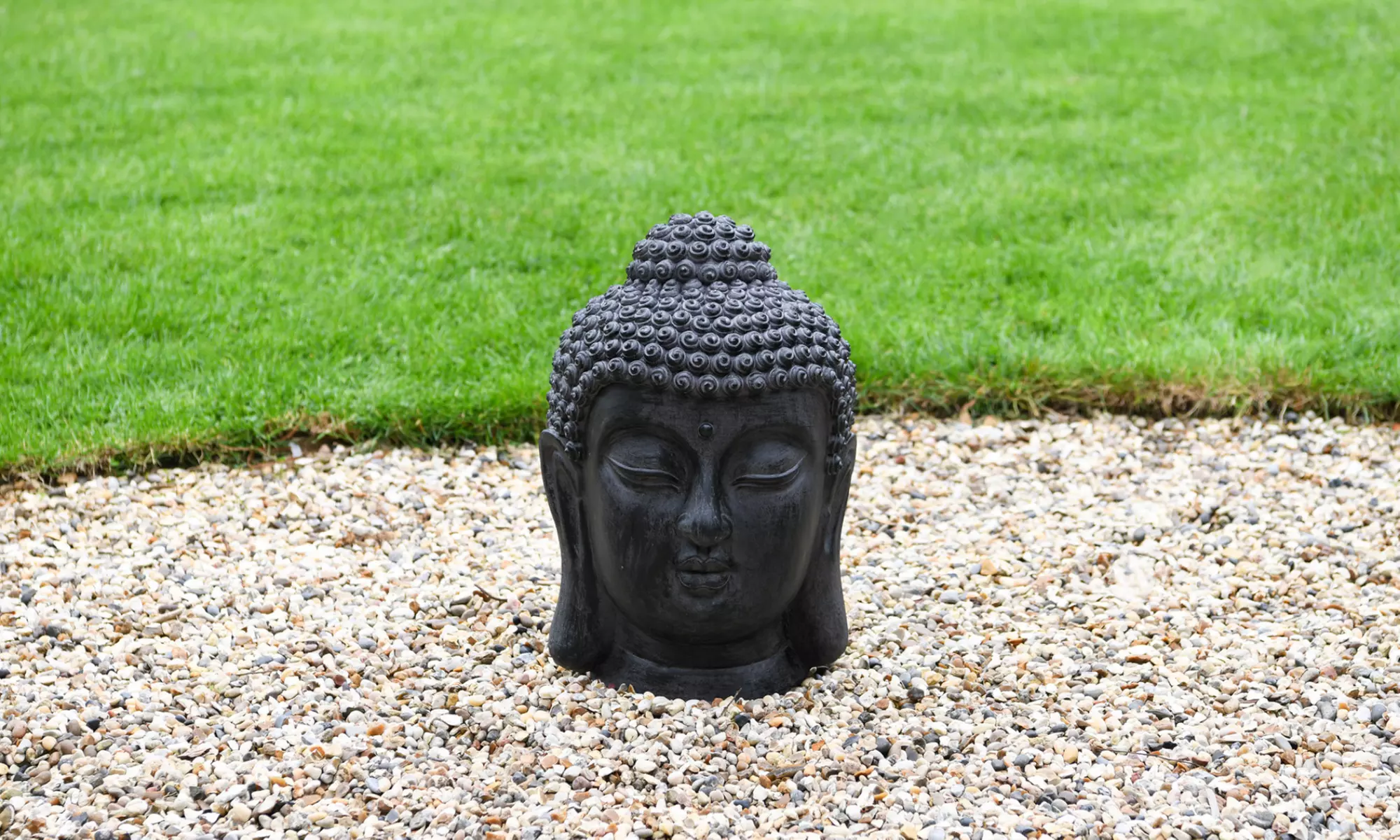 Large Stone Effect Buddha Garden Ornament