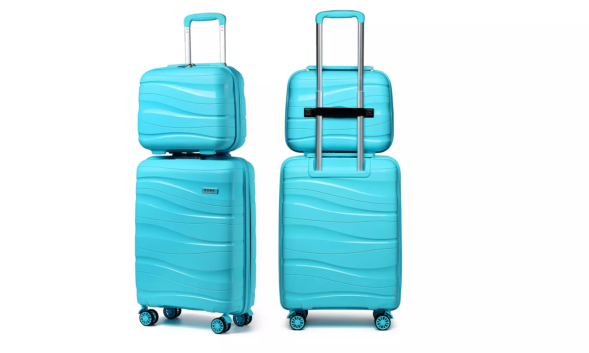 KONO One Or Four-Piece PP Hard Shell Suitcase with TSA Lock