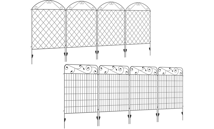 Image 1: Outsunny Decorative Garden Fence