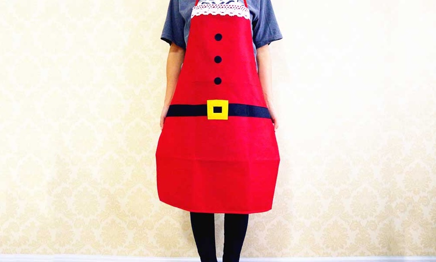 Image 1: Christmas-Themed Santa Apron