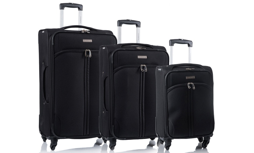 Image 8: 3 Expandable and Wheeled Suitcases