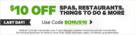 $10 Off one local deal with code BONUS10
