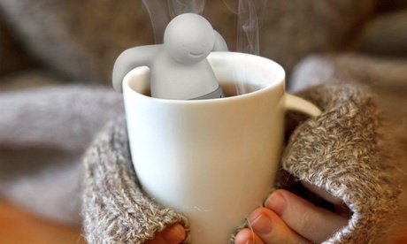 2 Infusori per tè e tisane in silicone a forma di omino e bradipo