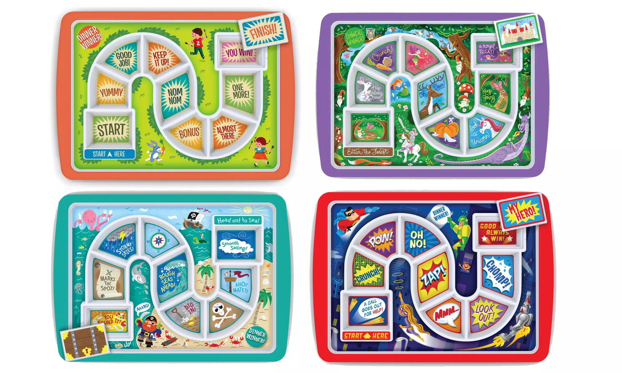 Fred Dinner Winner Children's Plate Tray in Four Designs - Primary Image