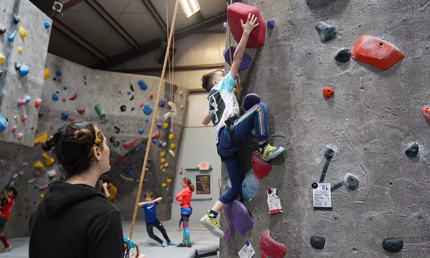 One-Hour: Indoor Climbing for Friends & Families for Up To 2/5 People (Up to 34% Off) at The Rock Club