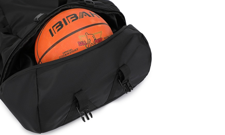 Image 19: 46L Large-Capacity Backpack Basketball Sport Fitness Backpack