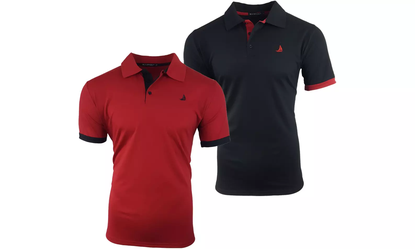 2 poloshirts voor heren van Blu Apparel