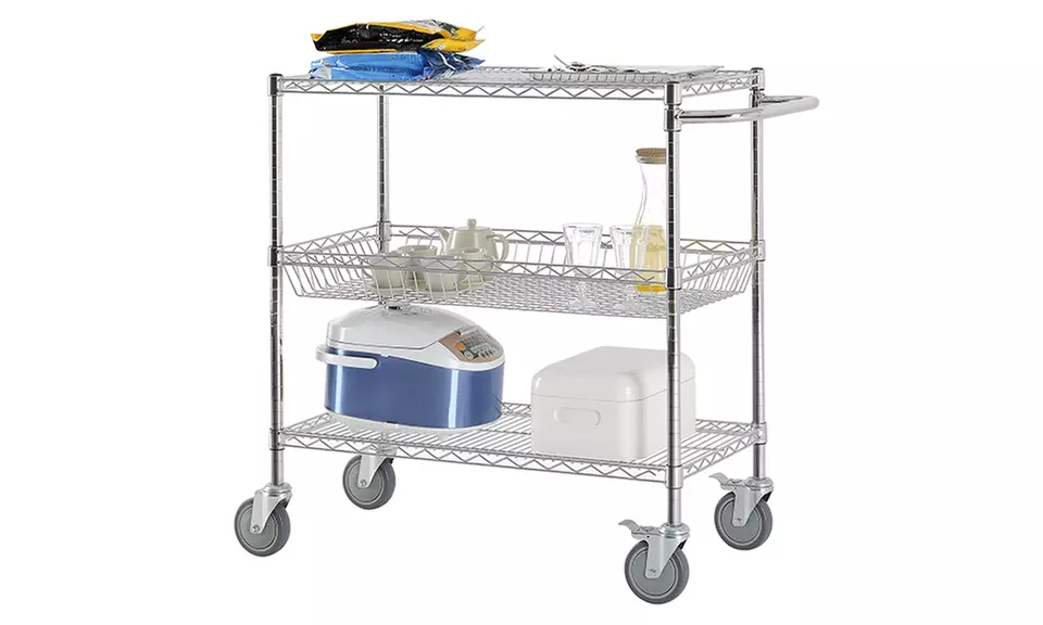 Excel NSF-Certified Wire Shelving Cart - Primary Image