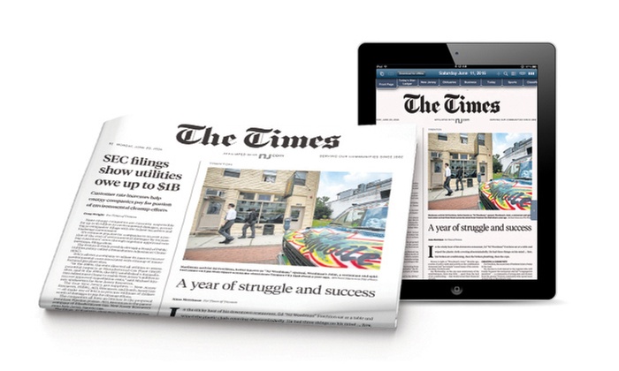 Three or Six Months of Home Delivery and 7-Day Digital Access from The Times of Trenton (Up to 52% Off) - Primary Image