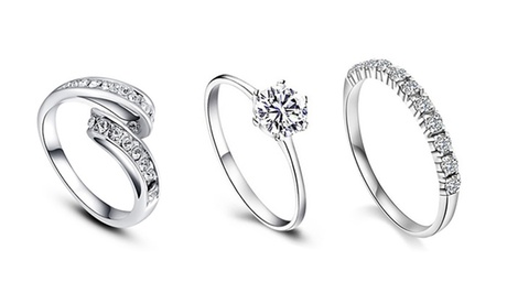 Anello con o senza cristalli Swarovski®, disponibili in 3 modelli e misure