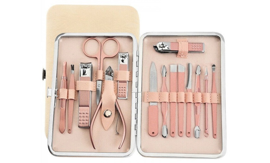 Image 11: 15-Piece Manicure Set with Stainless Steel Case