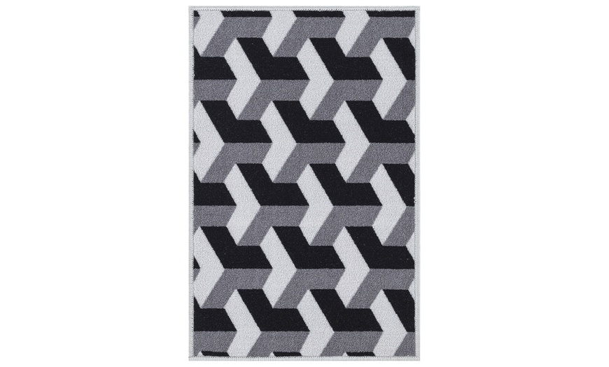 Image 3: Havana Geo Chevron Design Anti-Slip Doormat