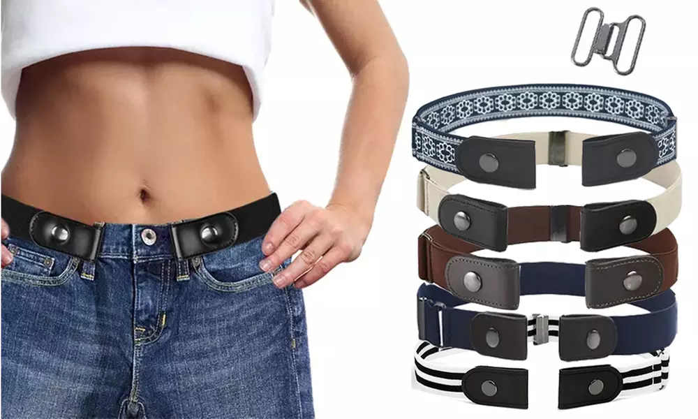 1x oder 2x schnallenloser, elastischer Gürtel