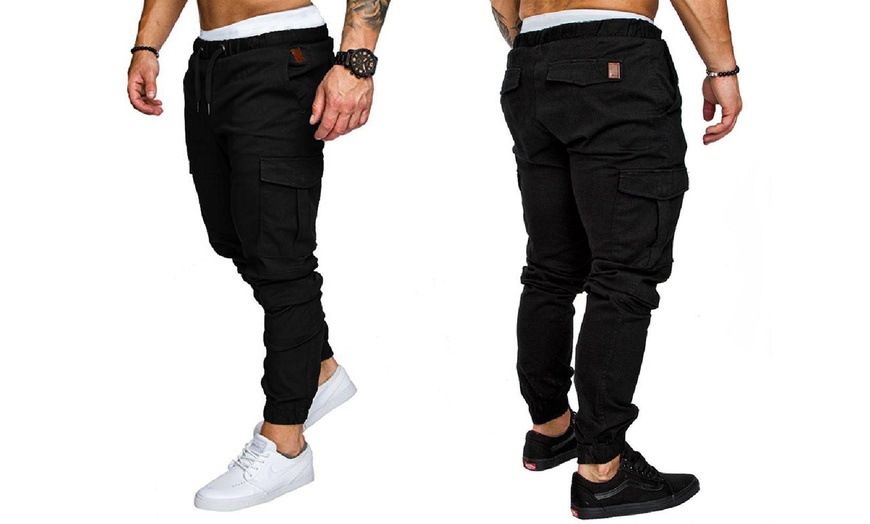 Image 3: Pantaloni lunghi da uomo con vita elastica