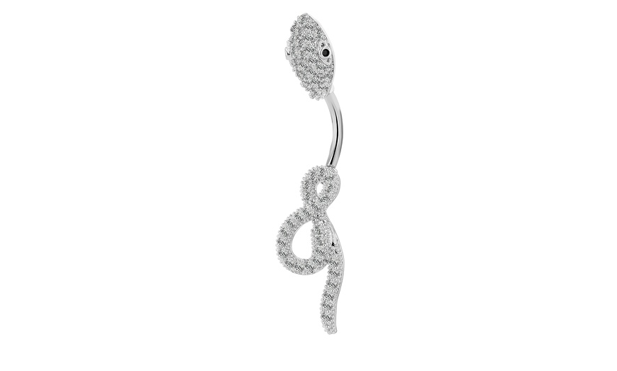 Image 15: Akzent Bauchnabelpiercing mit Zirkonia