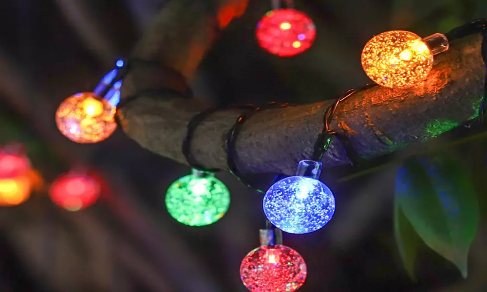 Solar-Lichterkette mit 20 LED-Leuchten