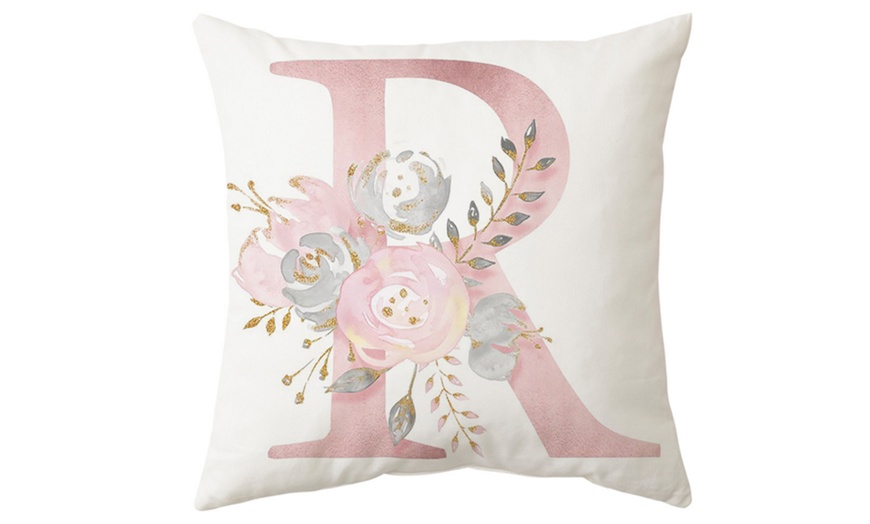 Image 23: Pink Letter Pillow Cushion Cover