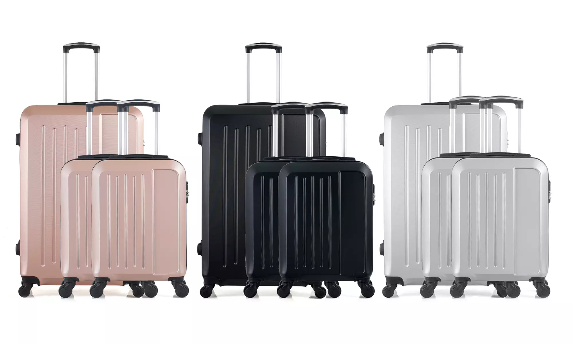 Juego de 3 maletas modelo Vesuvio de Hero, incluyendo 1 maleta grande y 2 maletas pequeñas, con envío rápido - Primary Image