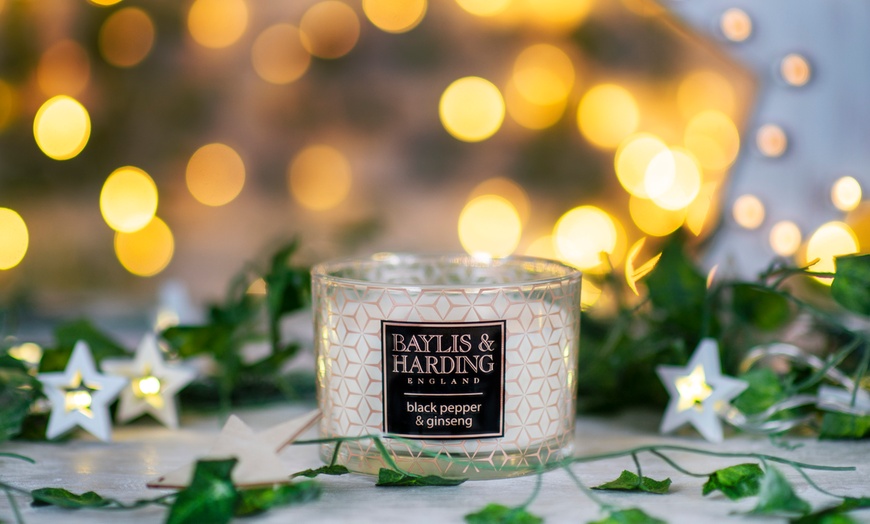 Image 3: Baylis and Harding 3-Wick Candle