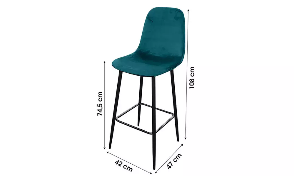 Lot de 4  tabourets de bar Urban Living, coloris au choix, livraison offerte - Second Medium