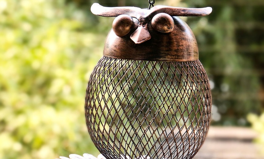 Image 7: Owl-Shaped Bird Feeder