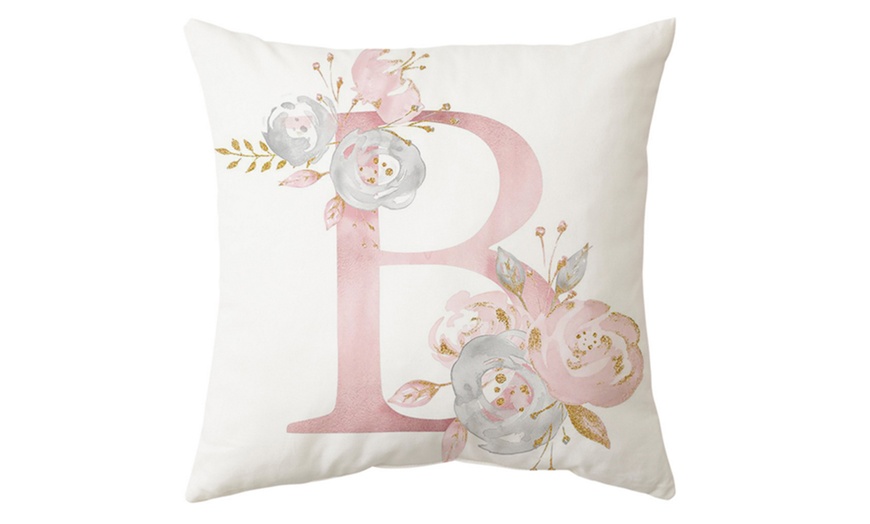 Image 7: Pink Letter Pillow Cushion Cover