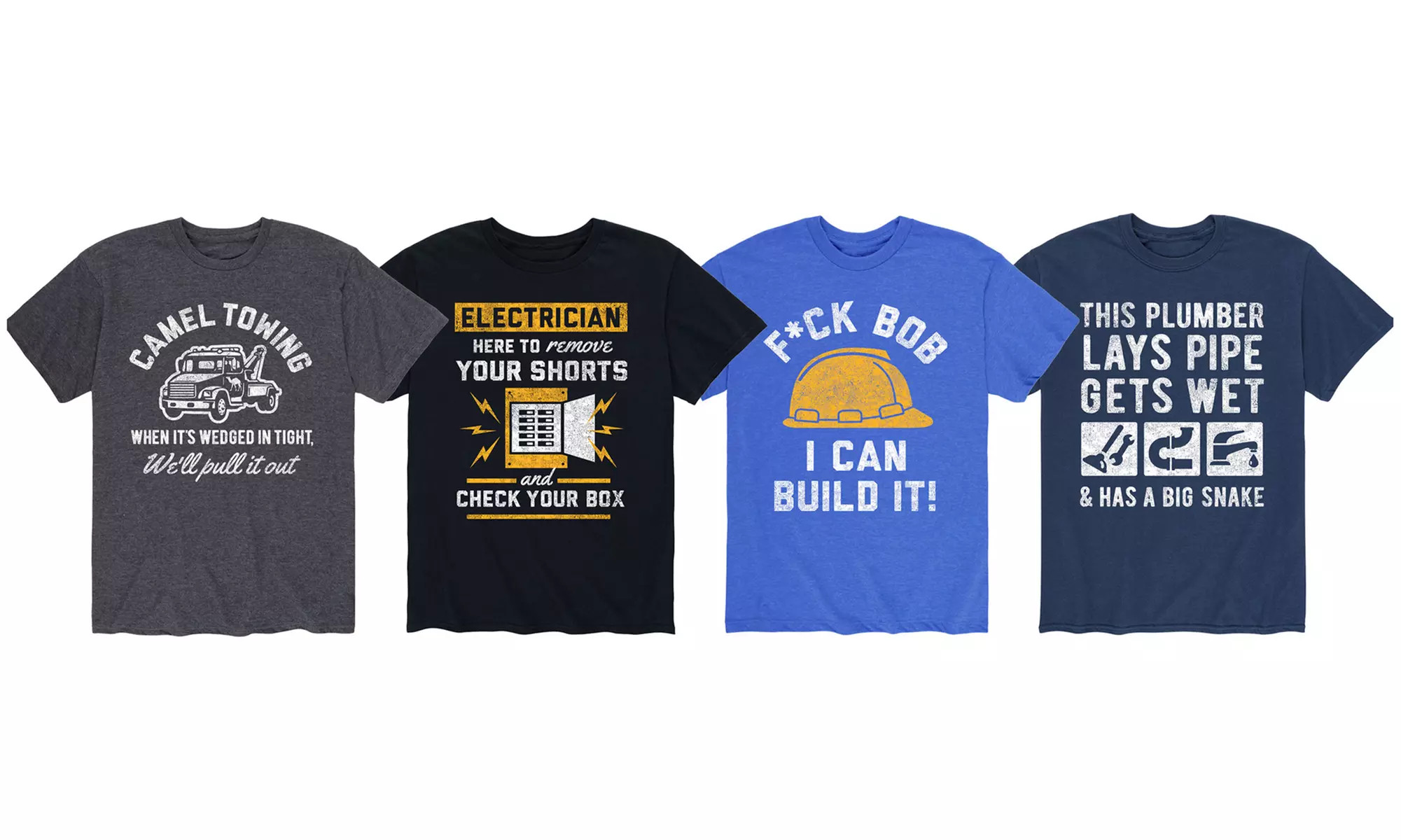 Men's Fun Construction Tees (S-3XL) - Primary Image