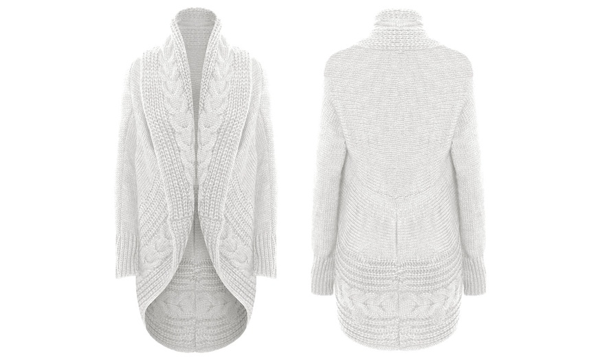 Image 7: Women's Cable Knit Cardigan