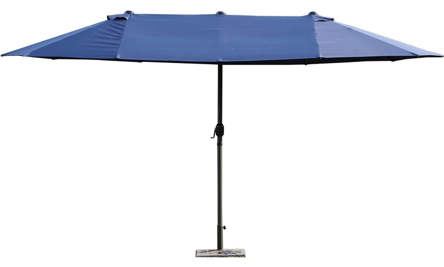 Image 3: Outsunny 4.6m Double-Sided Garden Parasol