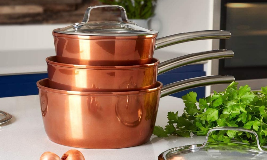 Image 2: Tower Copper 5-Piece Pan Set