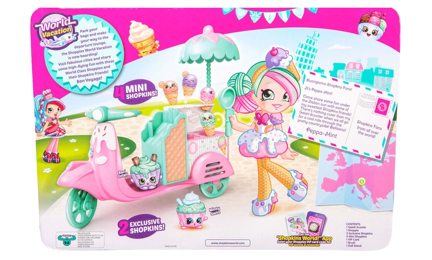 Image 3: Shopkins Peppa-Mint Scooter Set