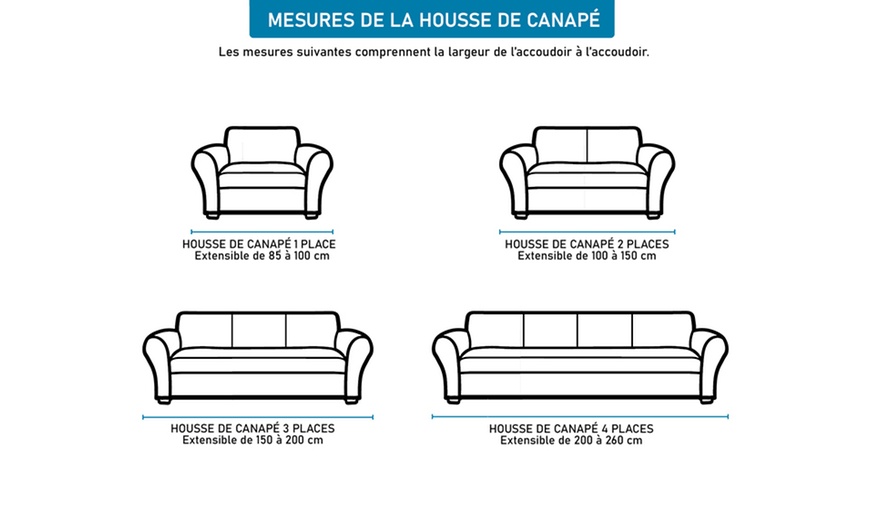 Image 15: Housse de canapé extensible imperméable avec accoudoirs