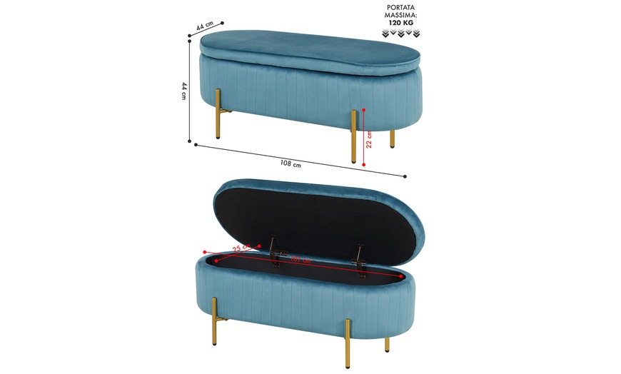 Image 32: Pouf contenitore a divanetto