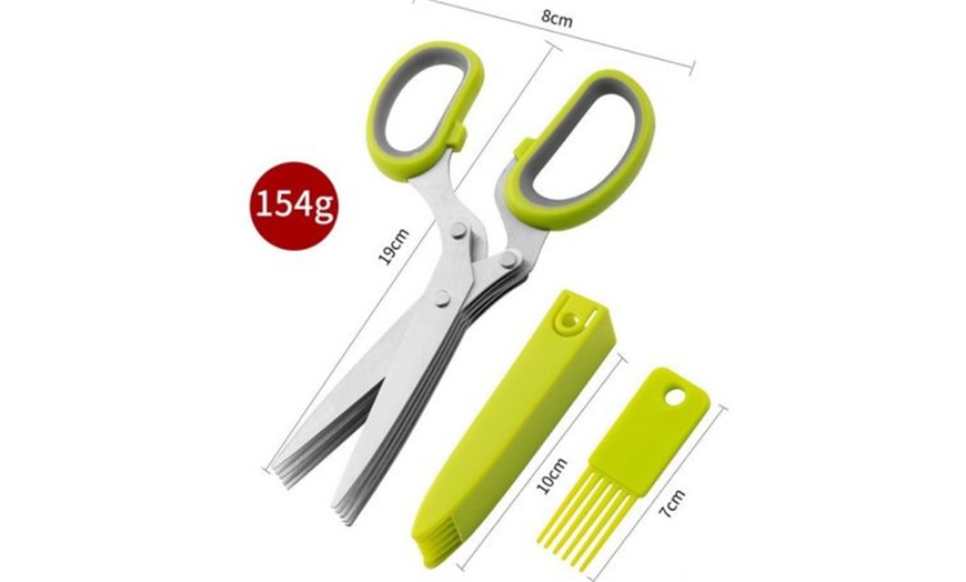 Image 8: Five-Layered Vegetable Cutting Scissors 