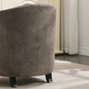 Image 10: Bronzing Fabric Tub Chair with Footstool