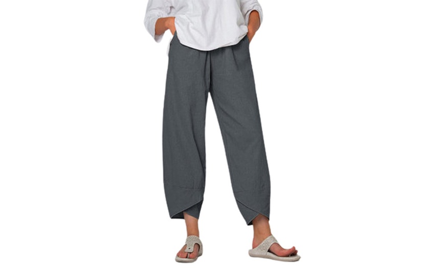 Image 4: Women's Elastic Waist Loose Pants