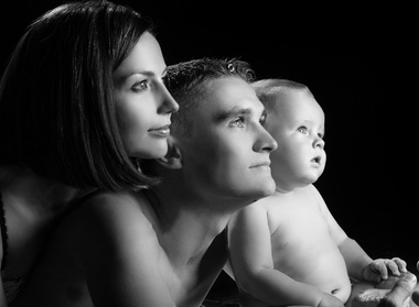 Séance photo d'Art pour famille sur le thème du noir et blanc,couple senior et enfant dès 19,90 € avec Tes Belles Photos