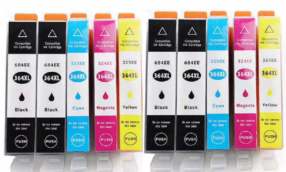 Lot de 10 cartouches d'encre compatibles HP 364 XL