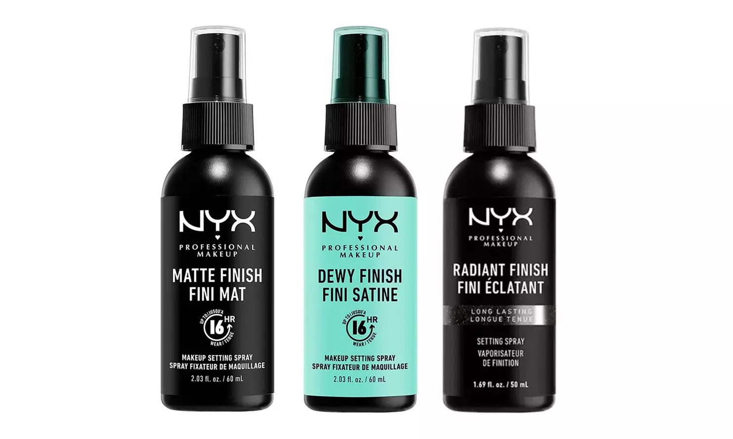 NYX Long Lasting Makeup Setting Spray Matte Dewy or Radiant Finish