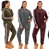 Image 1: Soft Touch Velour Hooded Loungewear Suit