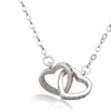 Image 4: Collana a cuore con cristalli