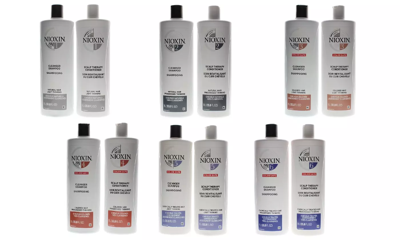 Nioxin Cleanser Shampoo, Scalp Therapy Conditioner, or Liter Duo (33.8 Fl. Oz.). Multiple Options Available. - Primary Image