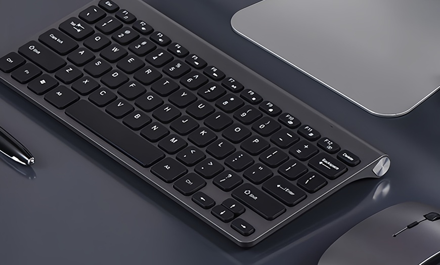 Image 1: Ensemble mini clavier et souris sans fil