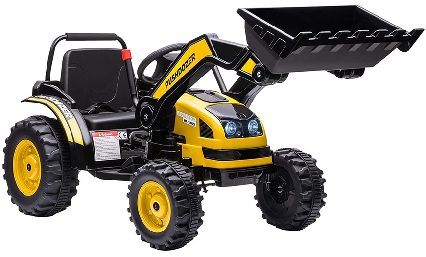 Image 2: HomCom Kids Ride-On Digger